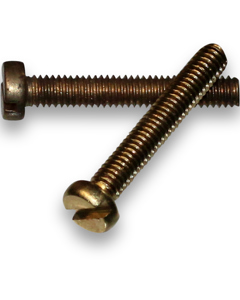 Slotted cheese head screw M 4x25 DIN 84 brass